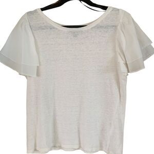 LAUNDRY by Shelli Segal Smocked Ruffled Sleeves Blouse Top